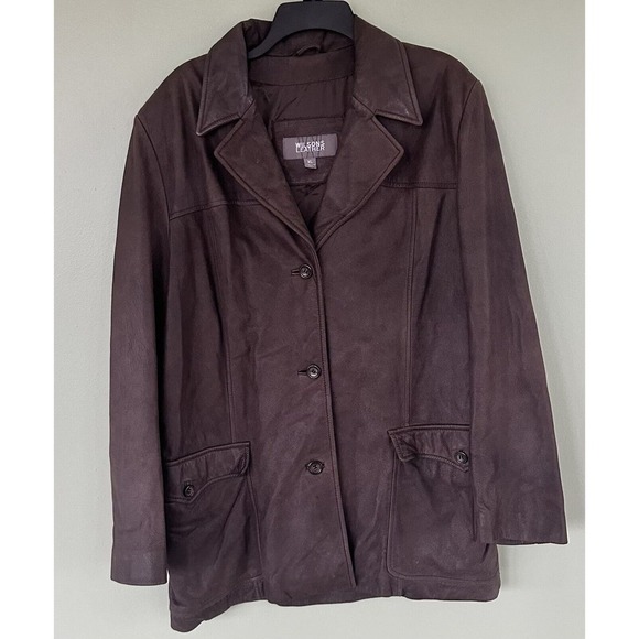 Wilson Other - Wilson’s Leather Jacket Men’s Size XL Brown Grunge Mid Length biker 90's​​​